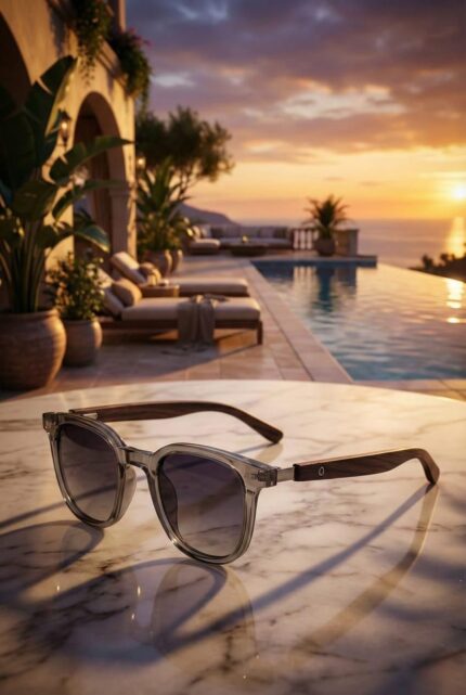 Trendy Retro Wood Grain Sunglasses